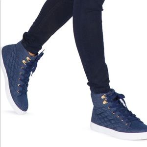 Quilted Denim Sneakers